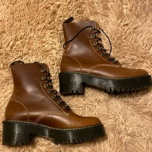 Womens Brown Doc Martens boots